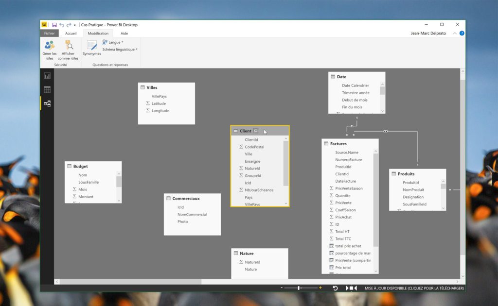 La vue Relations de Power BI Desktop vous laisse cartographier vos tables
